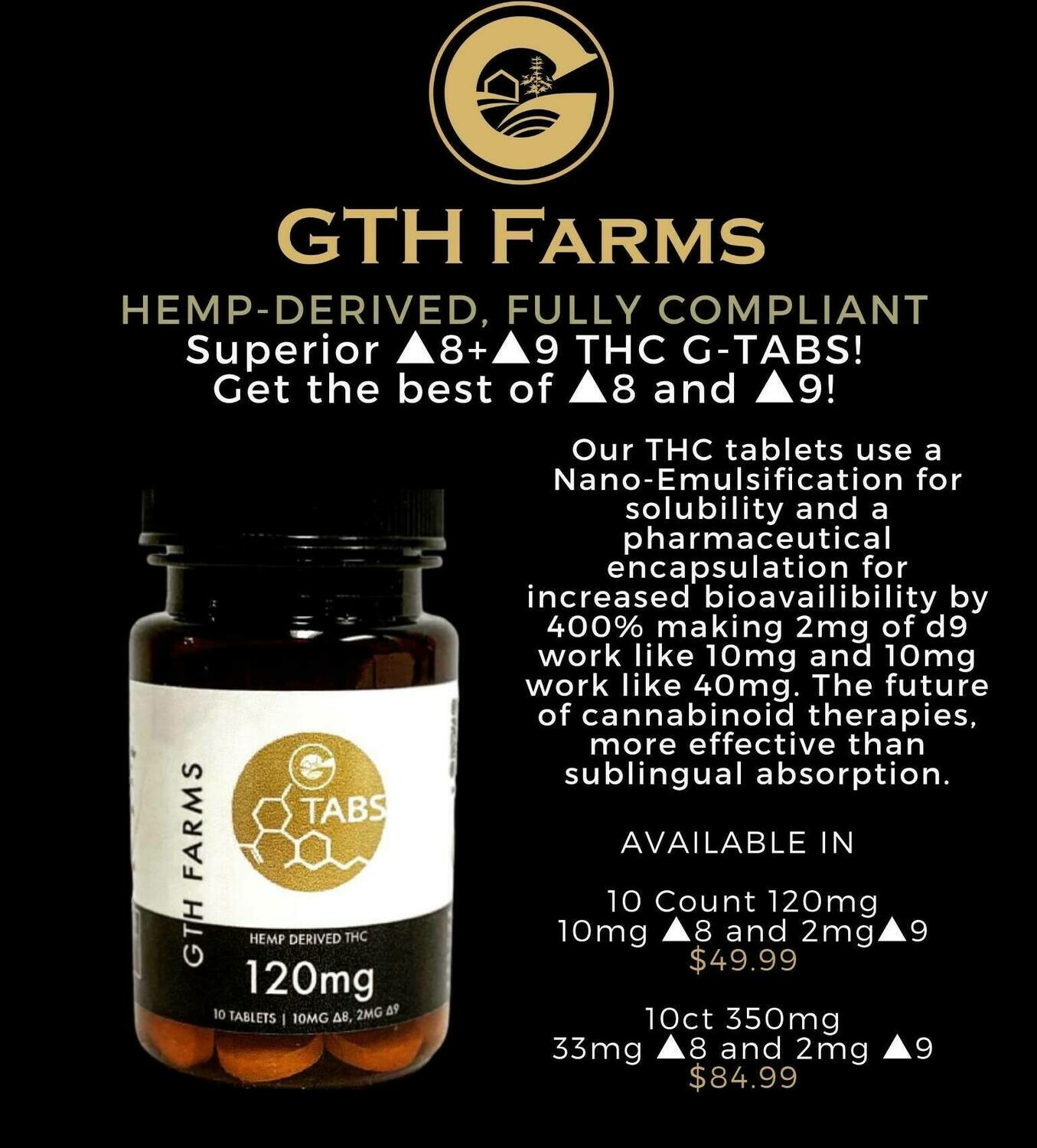 Hemp-Derived ▲8:▲9 Water Soluble G-Tabs